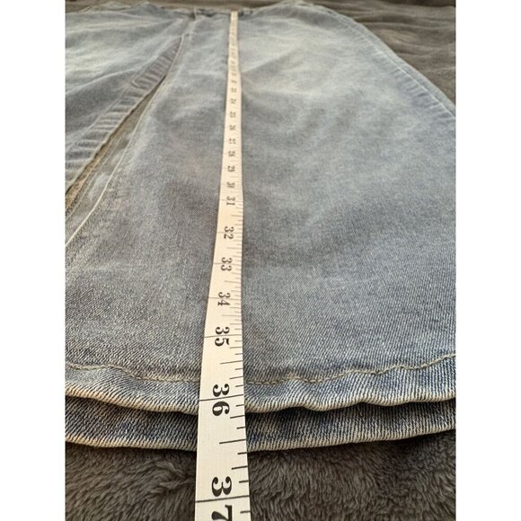 Women's Slit Front Denim Maxi Skirt Size 1X Blue Light Wash Preppy Trendy - Picture 8 of 8